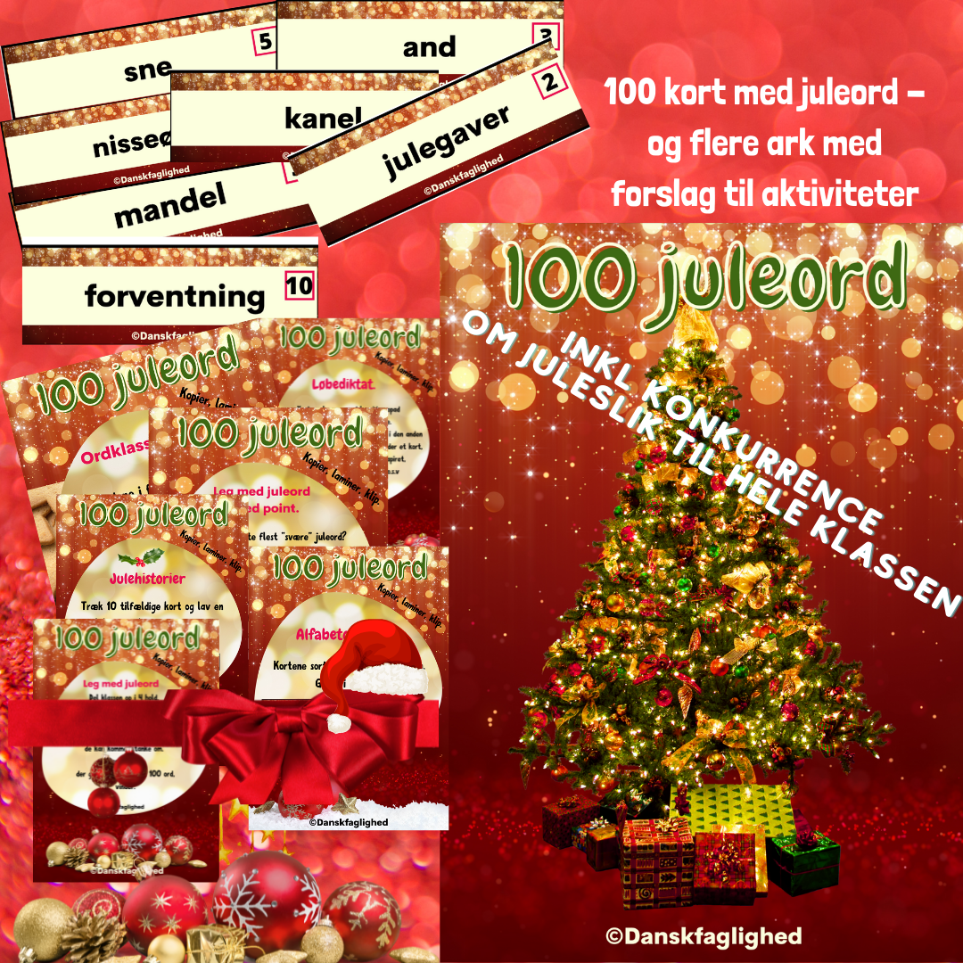 ? 100 store juleord – flotte kort og sjove aktiviteter Perfekt til december i dansk!