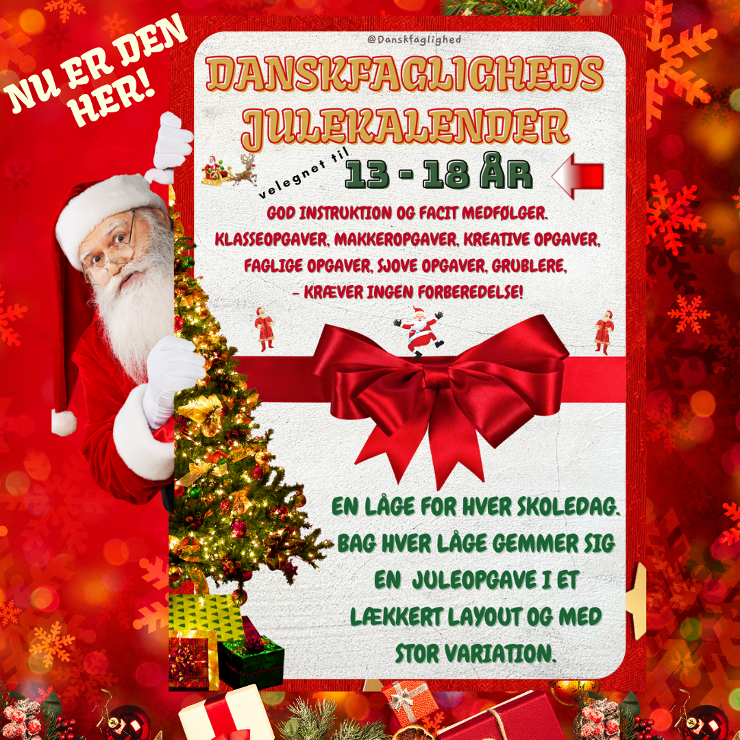 Julekalender for de 13–18-årige – 15 låger til dansktimerne i december