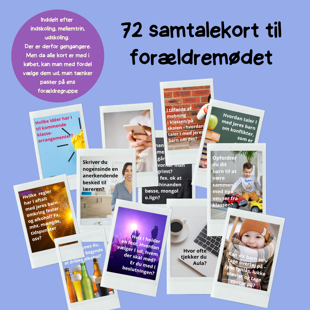 72 samtalekort til forældremødet