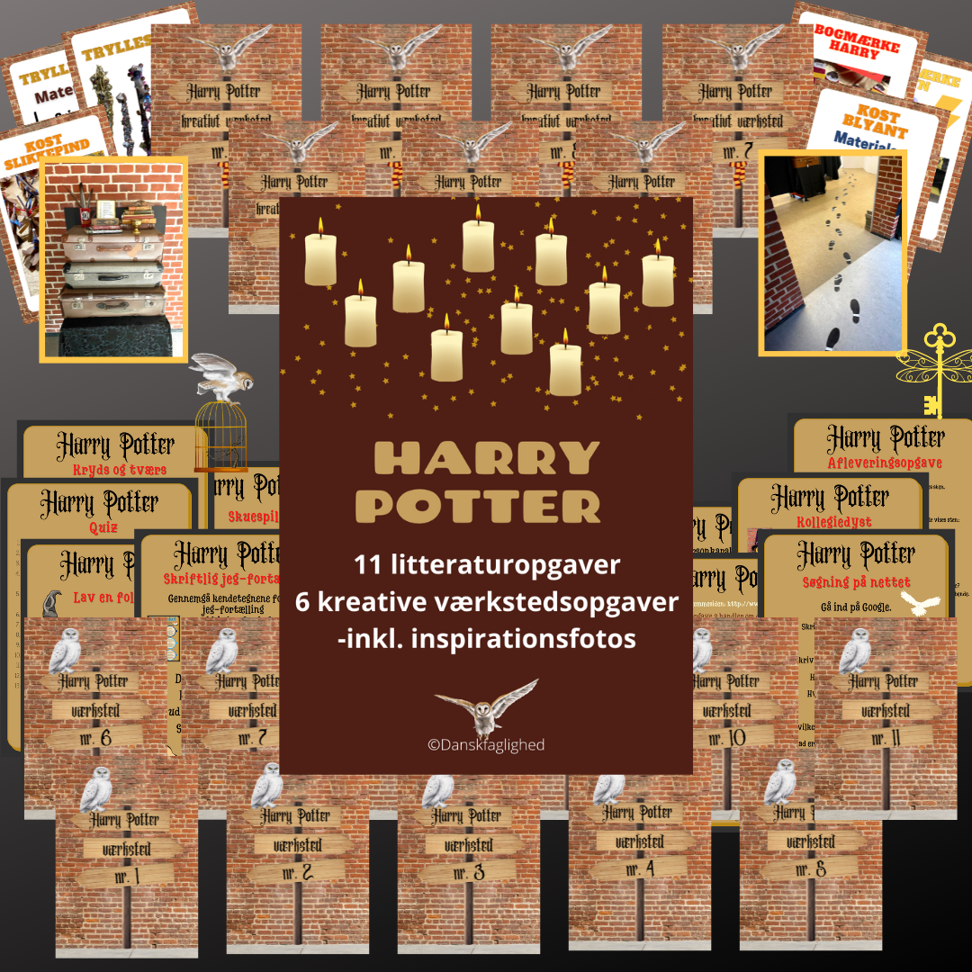Harry Potter - 11 litteraturopgaver og 6 kreative værkstedsopgaver