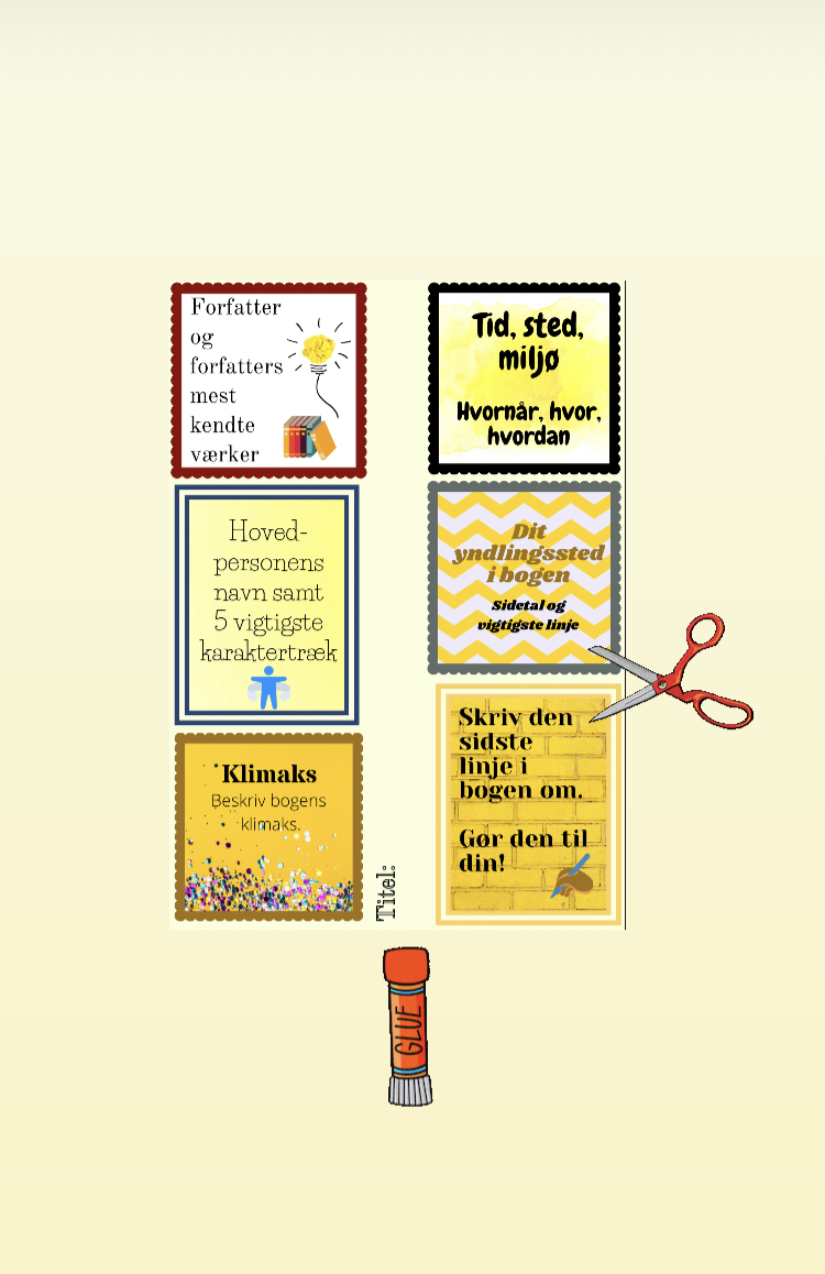 6-trins analyse – kreativ boganmeldelse med klip, fold og lim