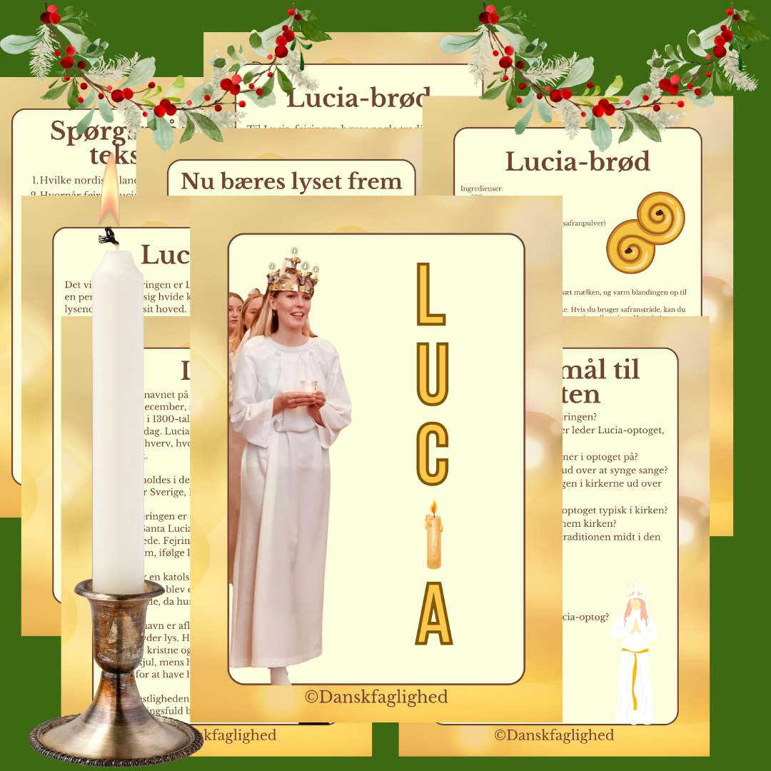 ?️ Lucia – tradition, sang og lys Et lille hæfte til mellemtrinnet