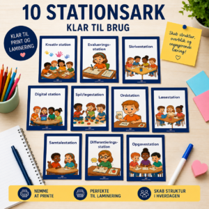 10 gratis stationsark til stationsundervisning | Klar til print