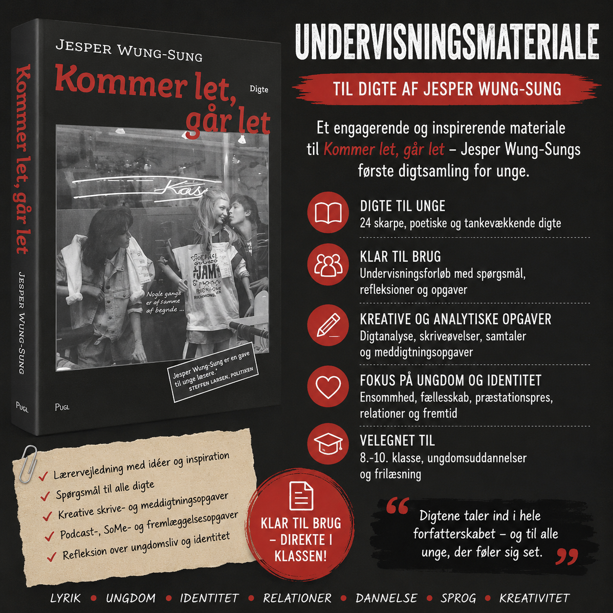 Kommer let, går let – gratis undervisningsmateriale til digte