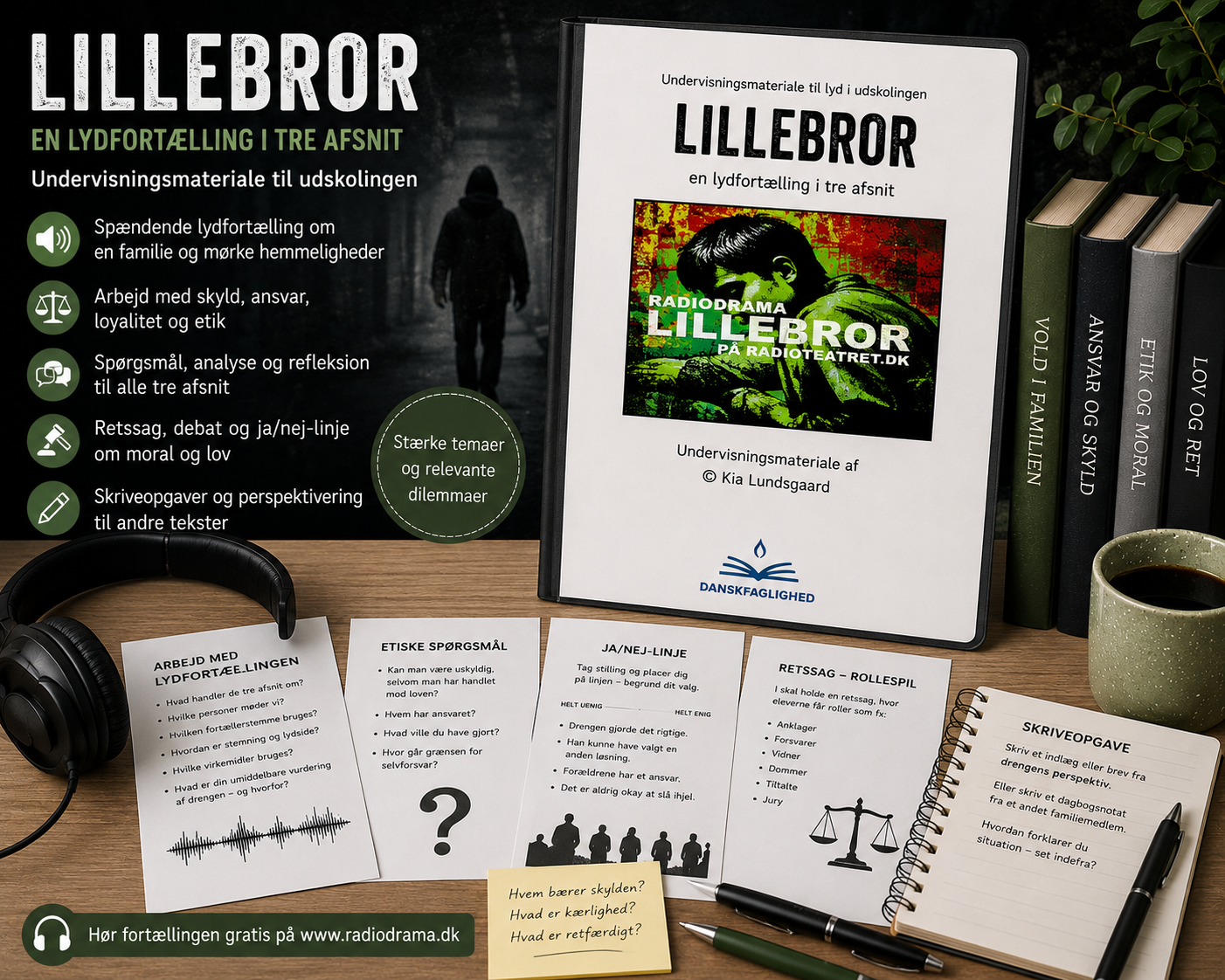 Undervisningsmateriale til Lillebror med lydfortælling, analyse, debat og etiske dilemmaer til udskolingen