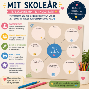 Mit skoleår – refleksionsark til skolestart