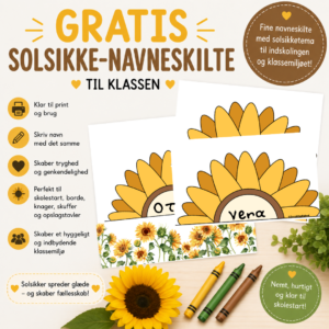 Gratis skriveophæng til indskolingen med regler for begyndende skrivning