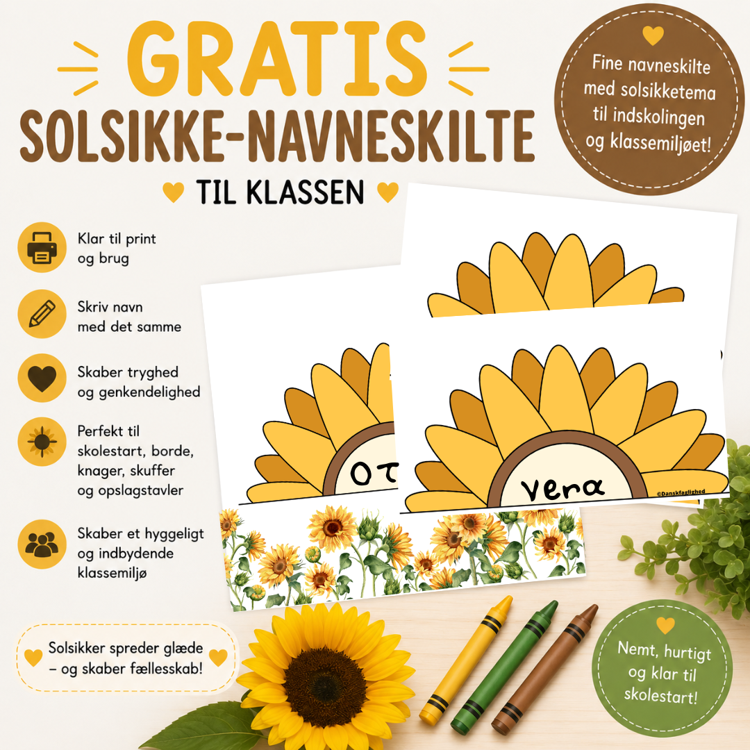 Gratis skriveophæng til indskolingen med regler for begyndende skrivning