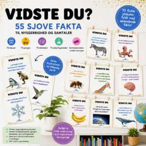 Gratis Vidste du-plakater med sjove fakta og billeder til ophæng i klasseværelset
