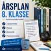 Årsplan til dansk i 8. klasse med litteraturforløb, podcast, H.C. Andersen, gys, grammatik og prøveforberedelse.
