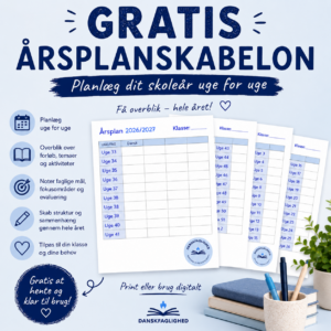 📘 Gratis årsplansskabelon til lærere – planlæg dit skoleår uge for uge