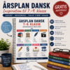Gratis årsplan i dansk til udskolingen med inspiration til 7., 8. og 9. klasse, litteraturforløb, medier, grammatik og læselyst.