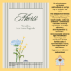 Forside til månedshæftet "Marts – månedshæfte i dansk" med blomsterillustrationer og fokus på forår og danskfaglige aktiviteter til mellemtrinnet.