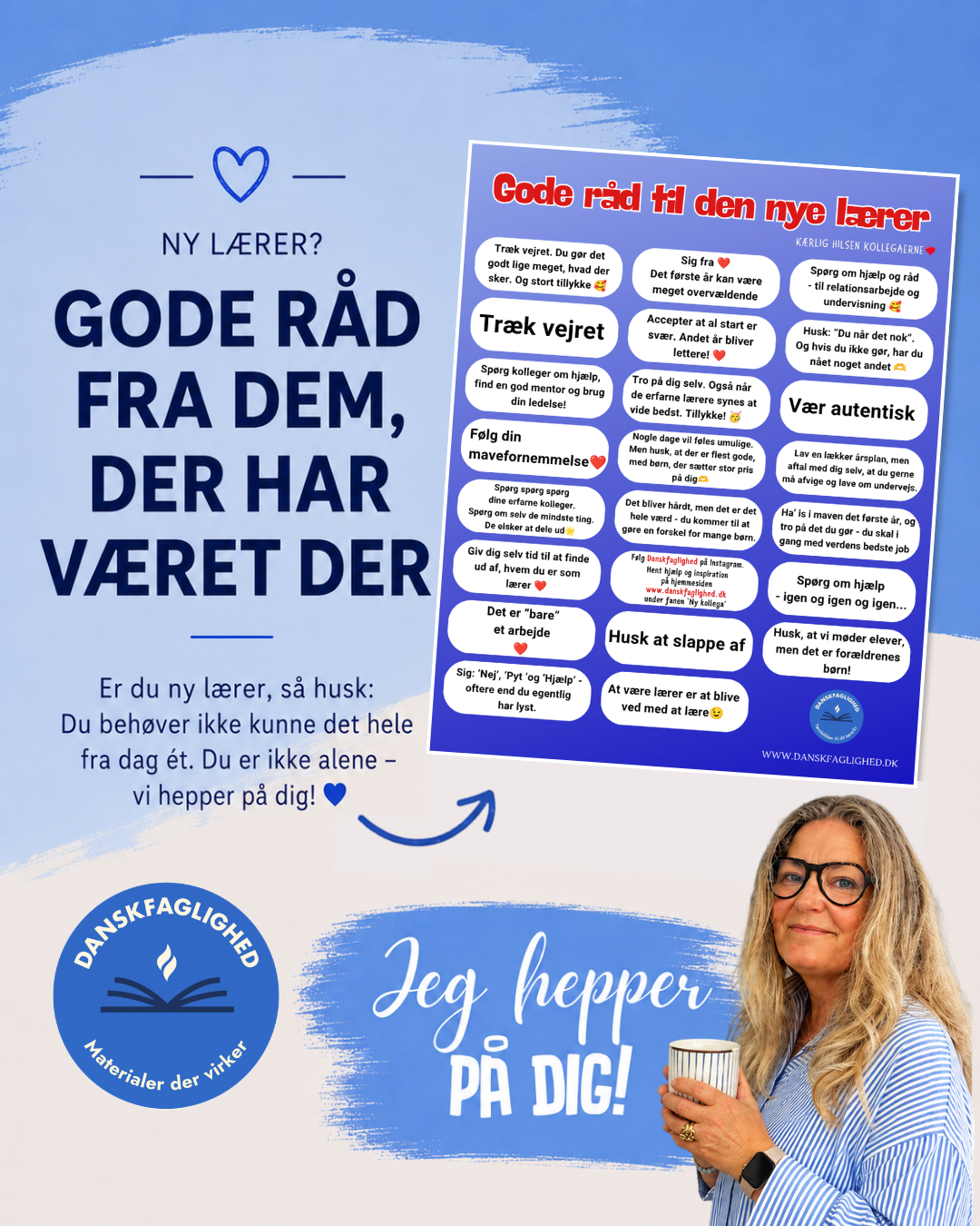 Gode råd til den nye lærer – gratis plakat fra Danskfaglighed
