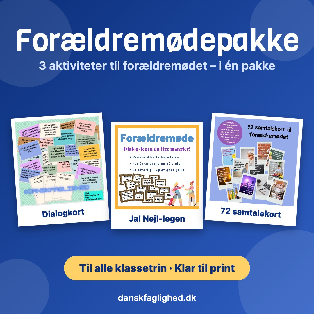 Forældremødepakke med dialogkort, Ja! Nej!-legen og 72 samtalekort til forældremødet