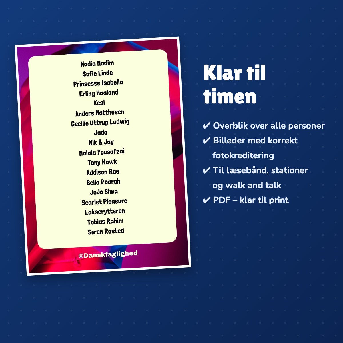 Læs og forstå – Seje personer 3, indholdsoversigt
