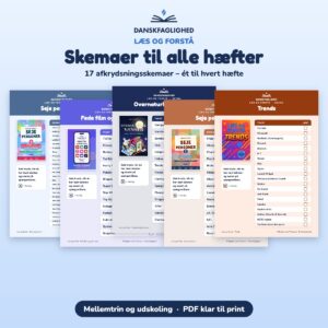 Skemaer til Læs og forstå – 17 afkrydsningsskemaer, ét til hvert hæfte